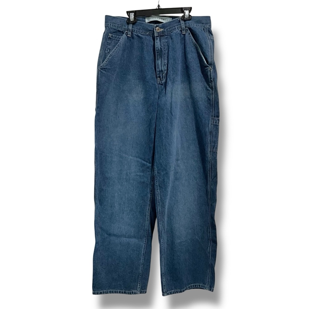 ARIZONA Carpenter Jeans 34x34 Skater High Rise Slouchy Hip Thigh Wide Leg